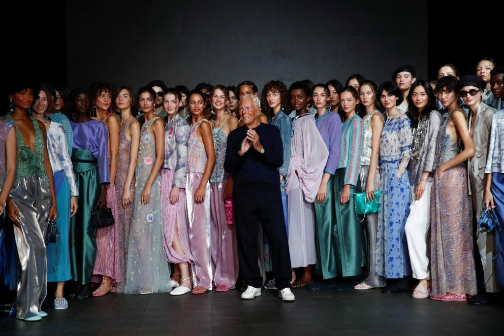 Giorgio Armani brings plenty of sparkle to Milan Fashion with main line