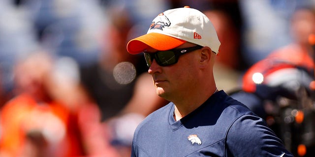 Head coach Nathaniel Hackett of the Denver Broncos looks on before the game against the Houston Texans at Empower Field At Mile High on Sept. 18, 2022 in Denver, Colorado.