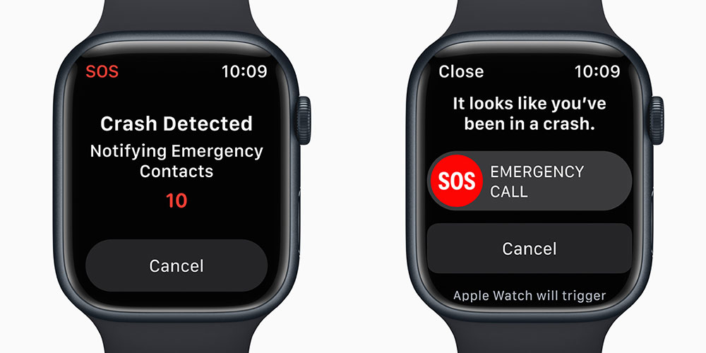 Apple Watch crash detection feature
