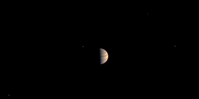 This is the final view taken by the JunoCam instrument on NASA's Juno spacecraft before Juno's instruments were powered down in preparation for orbit insertion. Juno obtained this color view on June 29, 2016, at a distance of 3.3 million miles (5.3 million kilometers) from Jupiter.