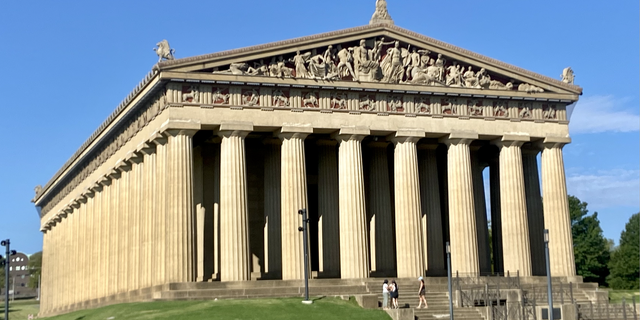 The Parthenon in Nashville's Centennial Park is a full-scale replica of the original Parthenon in Athens.