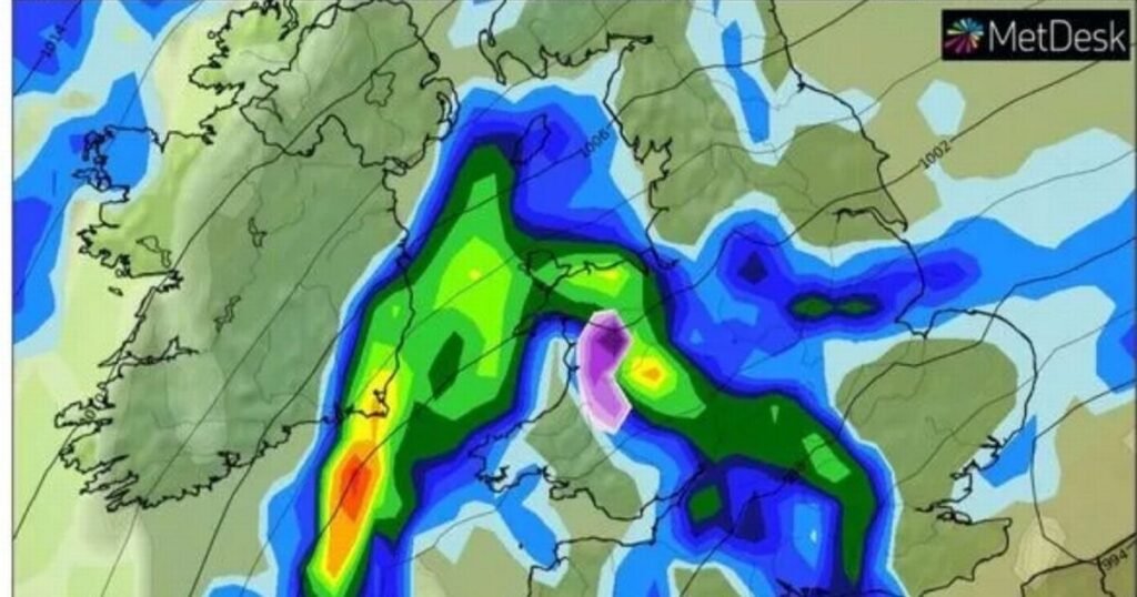 Snow to fall amid heavy rain and sunny spells while mercury plunges