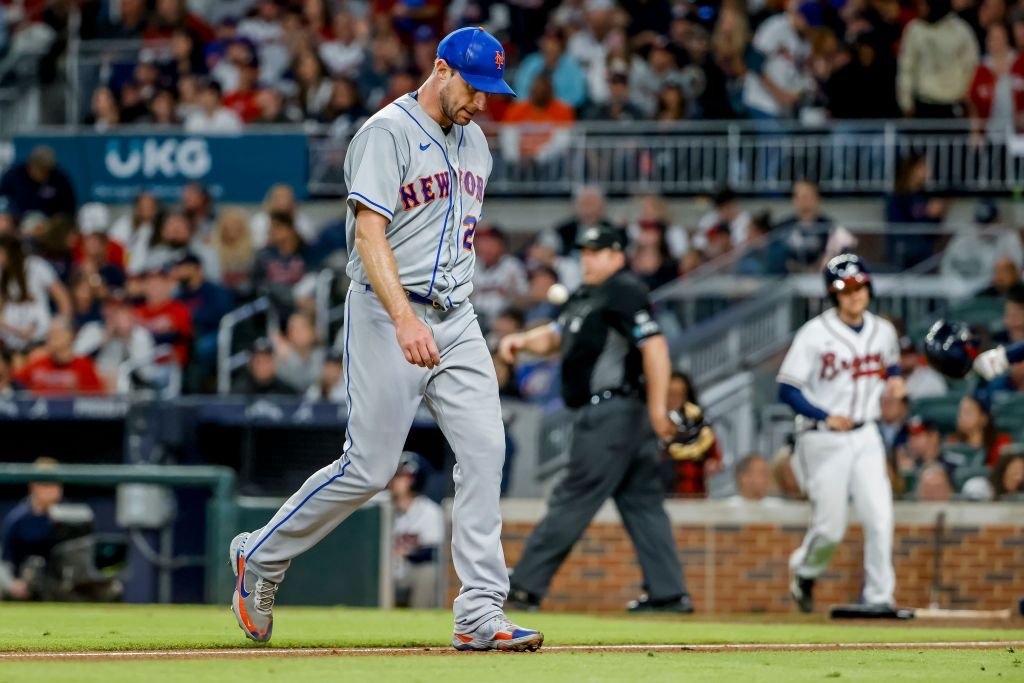 Max Scherzer walks off the mound after his start.
