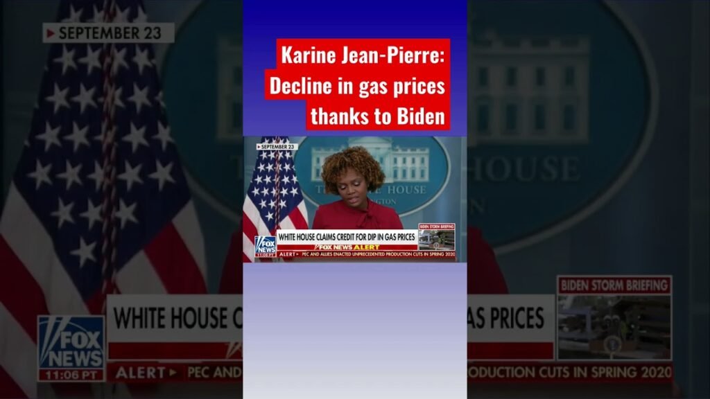 White House takes credit for declining gas prices #shorts