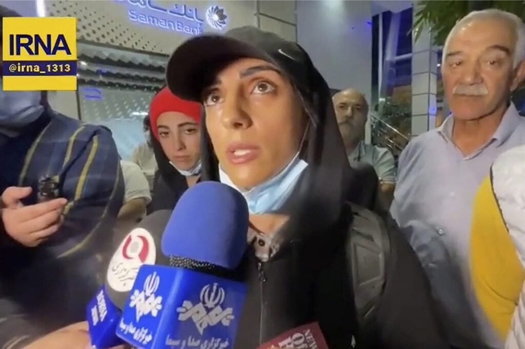 Iranian official says sport climber who competed without headscarf won’t be punished