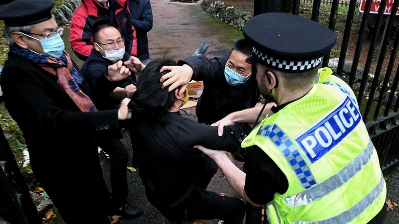 Chinese diplomat says pulling hair of Hong Kong protester was his ‘duty’