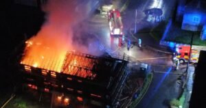 Three boys aged 11 arrested on suspicion of arson after fire destroys two homes