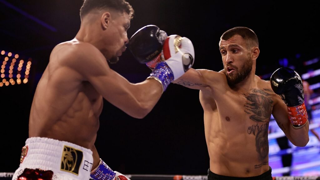 Ukraine’s Vasiliy Lomachenko beats Jamaine Ortiz in return from military service