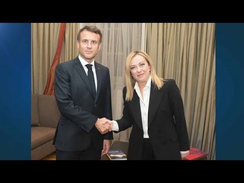 Italy’s new PM Giorgia Meloni meets French President Macron in Rome