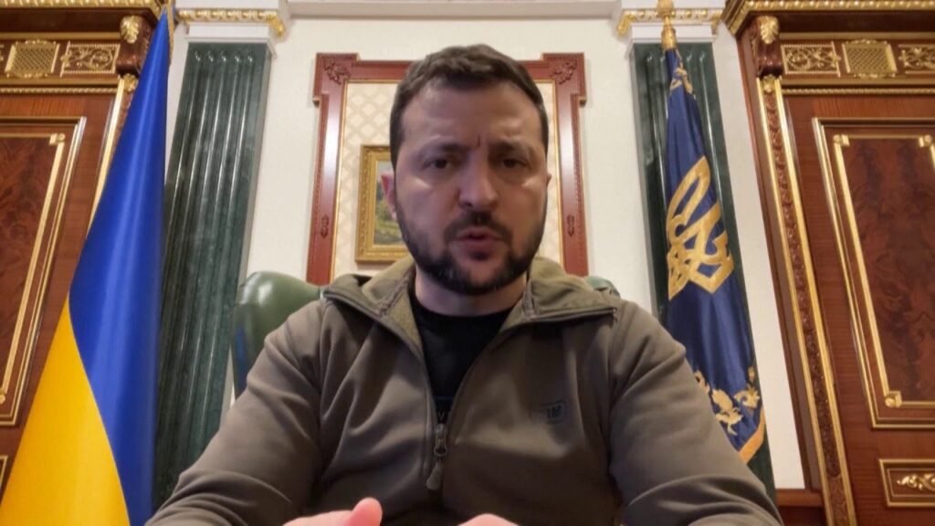 Zelenskyy slams Russia’s ‘dirty bomb’ claims and calls for ‘harsh’ response