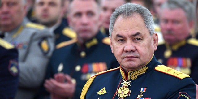 Russian Defense Minister Sergei Shoigu attends a meeting of President Vladimir Putin with graduates of military academies on the eve of the 81st anniversary of the Nazi invasion of the Soviet Union in World War Two in Moscow, Russia June 21, 2022.