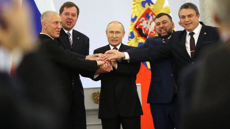 Russian Parliament begins process to rubber-stamp annexations as Moscow struggles to define borders