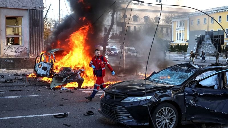 Russia launches wave of deadly strikes across Ukraine, as blasts rock Kyiv and Lviv