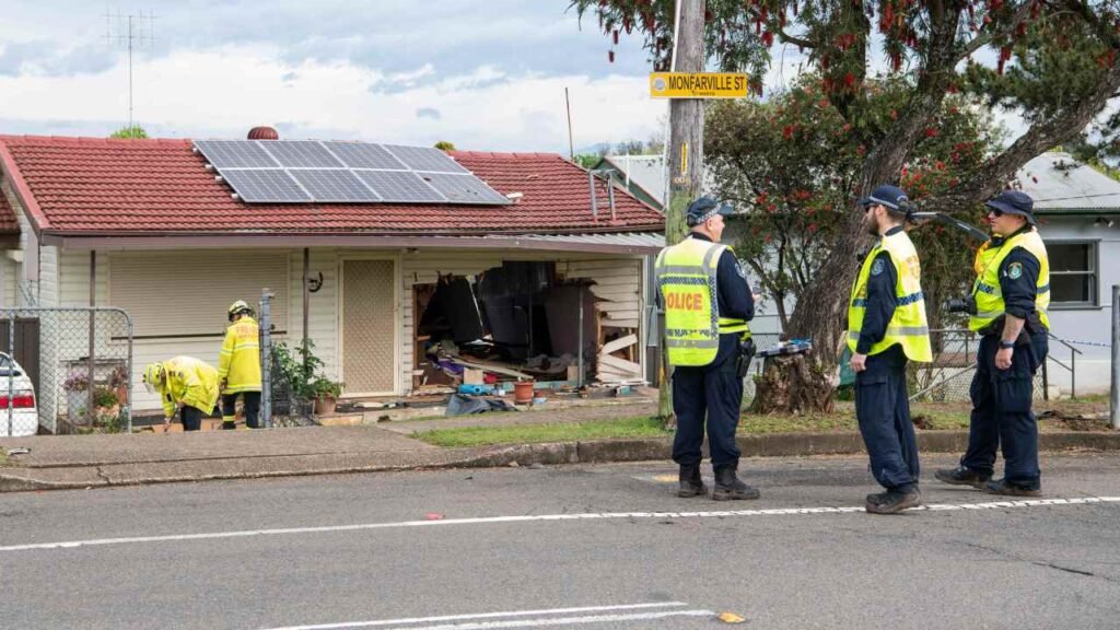 Woman, 50, dies after car crashes into home on Monfarville Street in St Marys