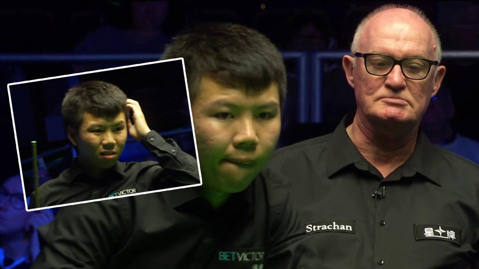 Referee warns Zhou Yuelong in surprising incident over shot in Northern Ireland Open final with Mark Allen