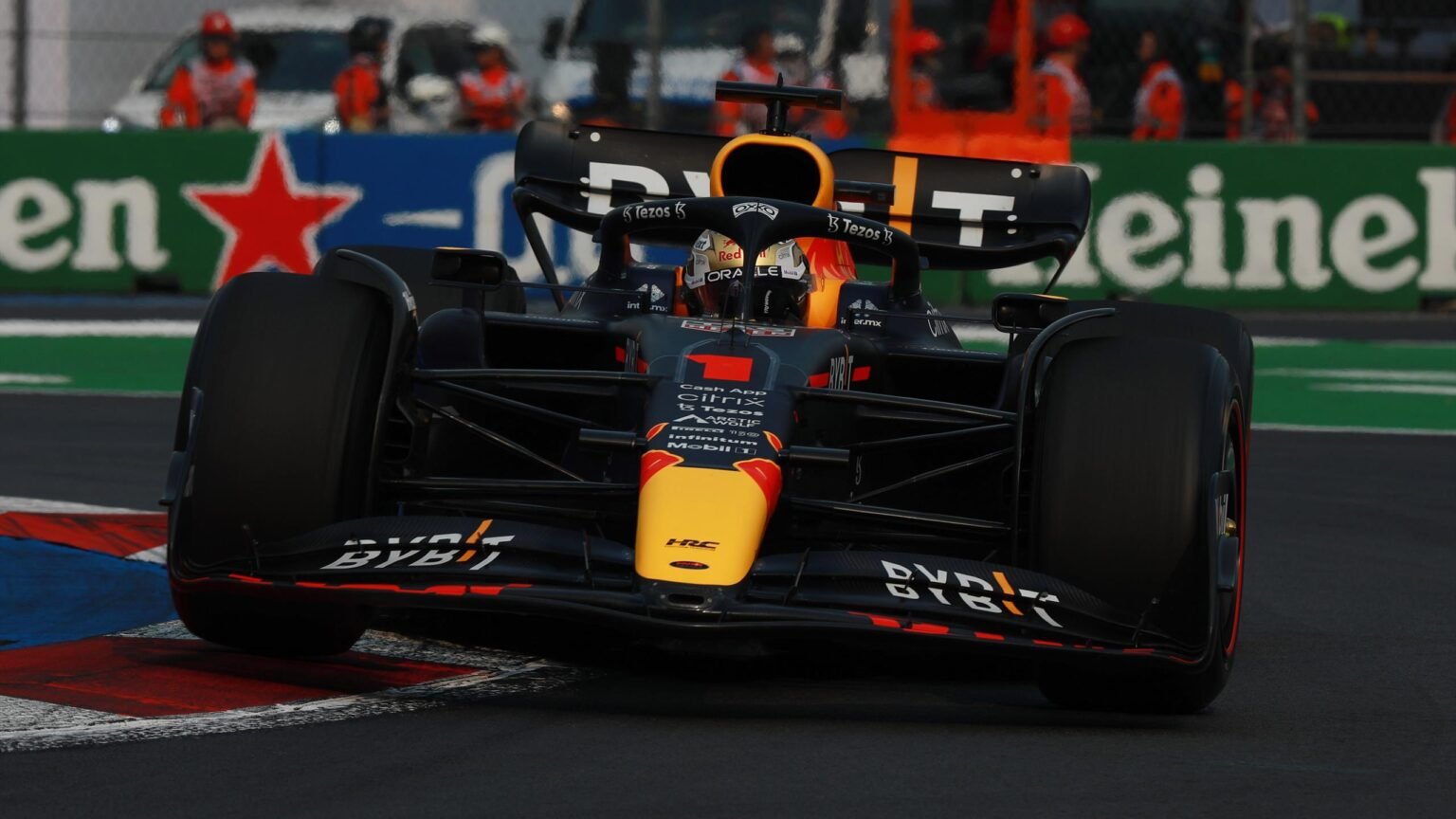 Max Verstappen beats George Russell and Lewis Hamilton to take pole position for Mexican Grand Prix
