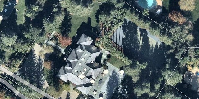 The $15 million Atherton mansion in northern California, where the new owners found a buried Mercedes during a renovation project. Police are investigating the bizarre discovery on the 1.65-acre property that boasts a swimming pool and tennis court.
