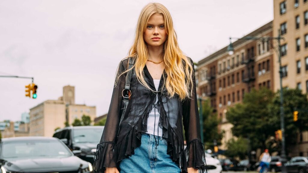 Give Your Jeans a Break and Try a Denim Midiskirt Instead