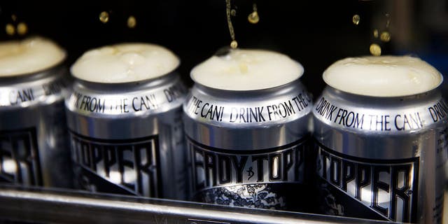 Cans of Heady Topper are filled at The Alchemist brewery in Waterbury, Vermont, on Jan. 21, 2015. The beer inspired a cult phenomenon that elevated the global profile of Vermont-brewed beer.