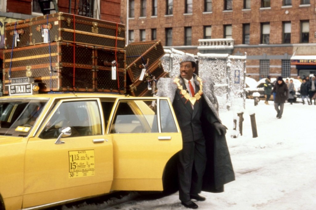 Eddie Murphy as Prince Akeem has a memorable scene with a taxi in 1986's "Coming to America."