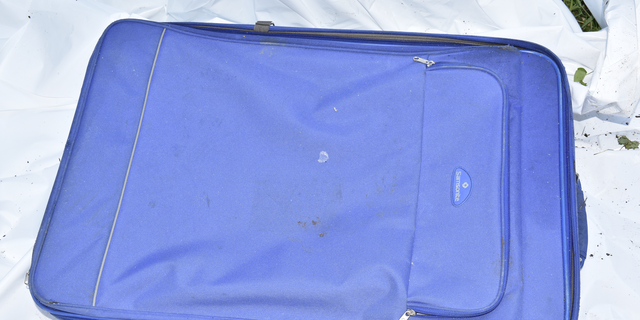 One of the suitcases that Mitchell used to lug Deborah's remains.