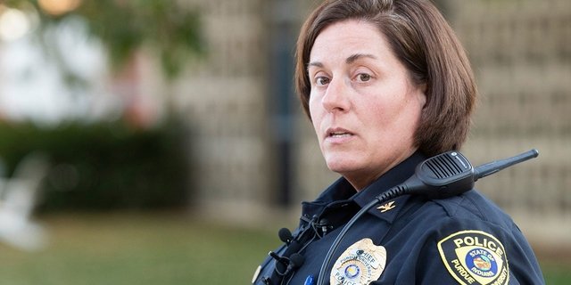 Purdue University Police Chief Lesley Wiete addresses the media during a press conference following the murder of Purdue student Varun Manish Chheda, Wednesday, Oct. 5, 2022 at McCutcheon Hall in West Lafayette, Indiana.