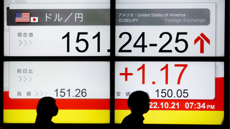 Japan made intervention of at least $30bn to prop up yen