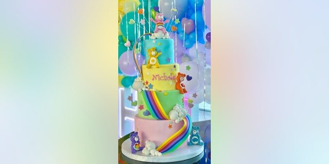 One of Lavallee's many speciality cakes: a cake for a girl named Nichole.