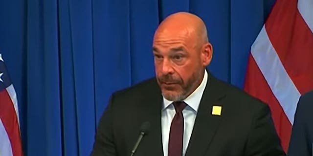 This file photo shows DC Deputy Mayor Chris Geldart answer questions at a previous, unrelated press conference.