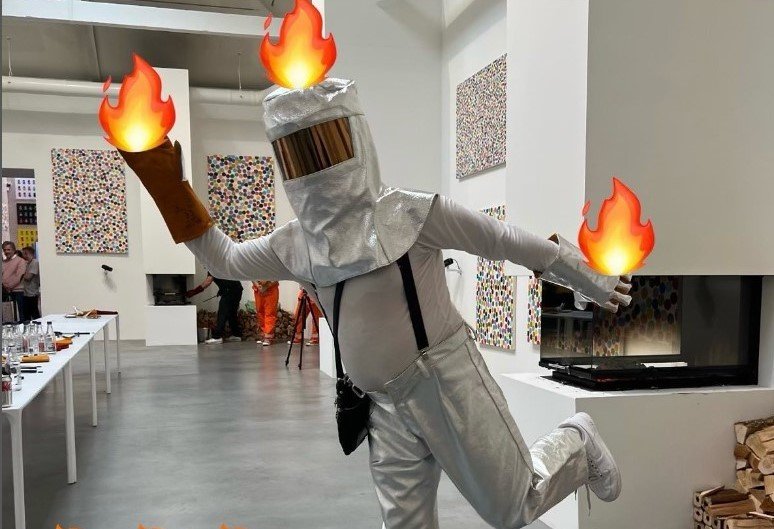 Damien Hirst Burns $10 Million Live as Part of NFT Project