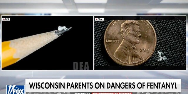 This image shows the tiny amount of fentanyl that can harm an adult.