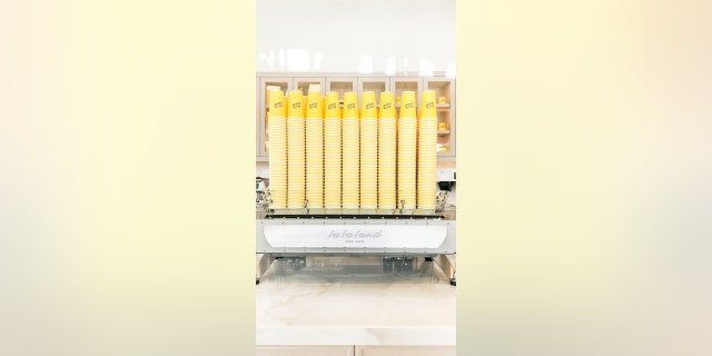 The yellow cups at the coffee station in La La Land have a role to play in the company's marketing strategy, the CEO shared with Fox News Digital.