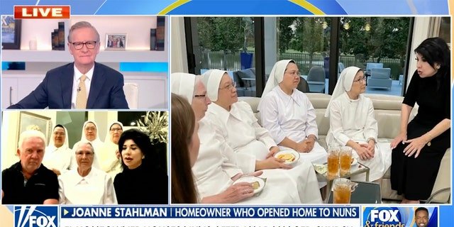 Joanne Stahlman and her husband, Mark, took in four nuns after their monastery was destroyed by flooding from Hurricane Ian. 