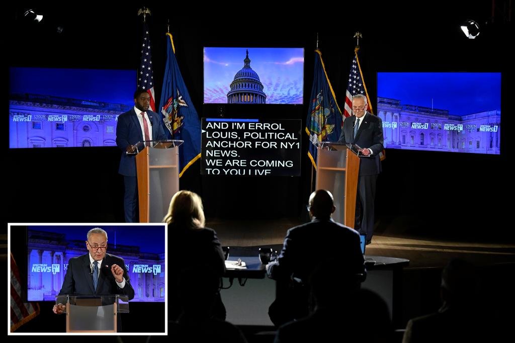Chuck Schumer spars with GOP’s Joe Pinion in lone TV debate before election