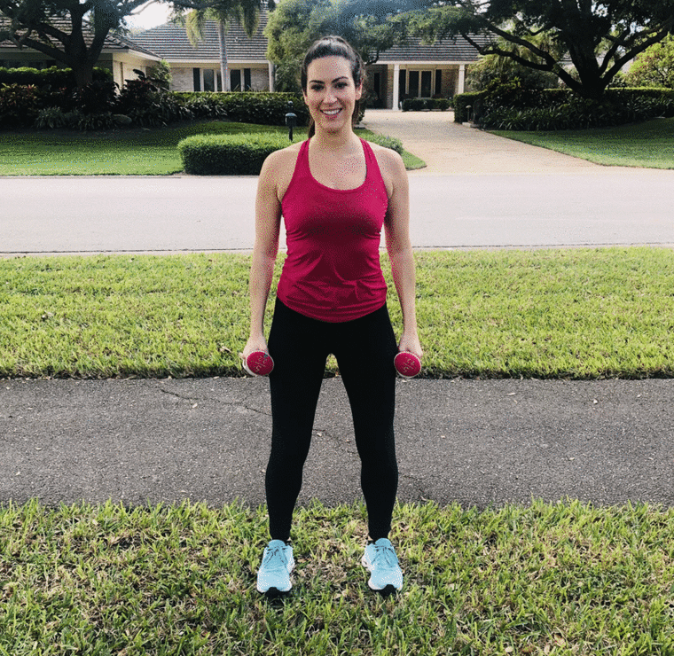 woman doing lateral raise