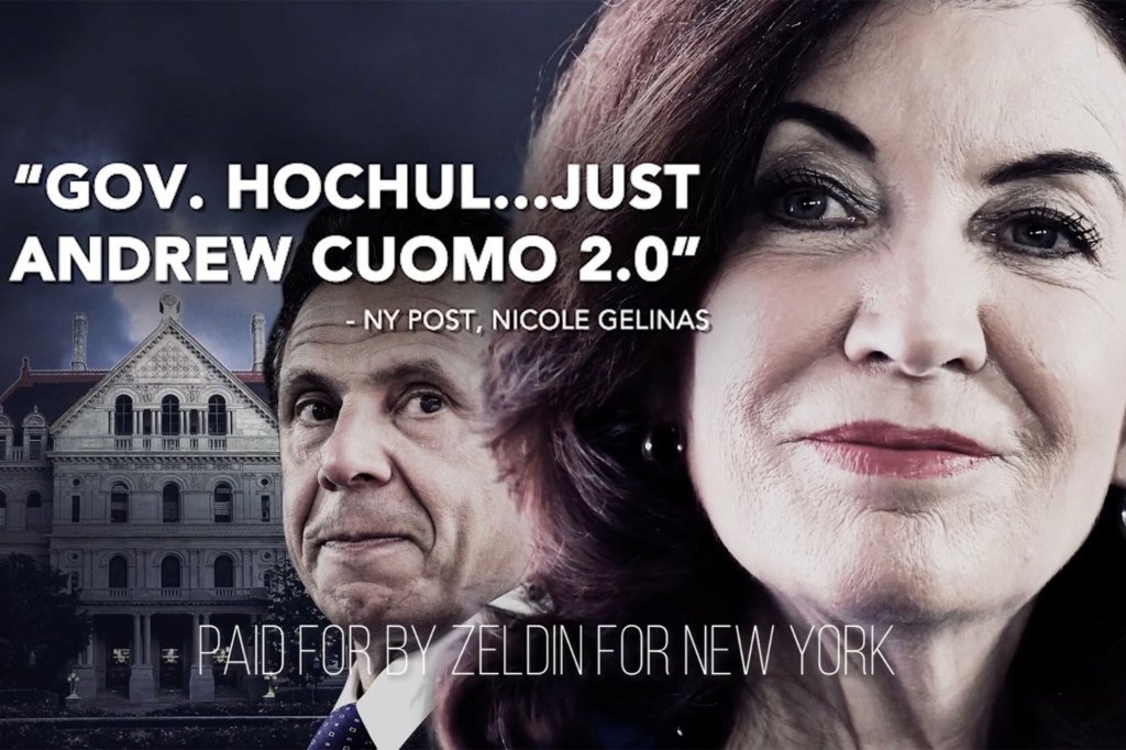 Andrew Cuomo and Kathy Hochul in Lee Zeldin ad