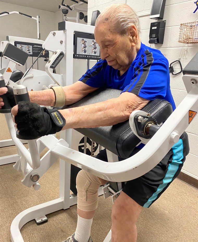 Savino lifts weights on Mondays, Wednesdays and Fridays. He does aerobic exercise on Tuesdays and Thursdays.