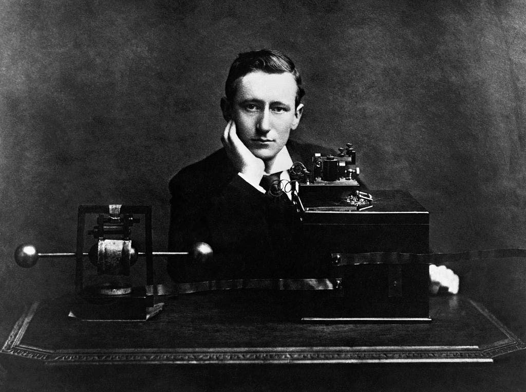 On this day in history, Dec. 12, 1901, Guglielmo Marconi sends first transatlantic radio message