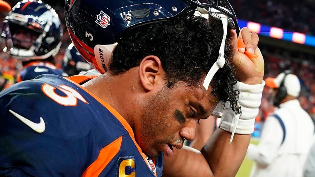Broncos’ Russell Wilson suffers big knot on his head as tackle left him with concussion