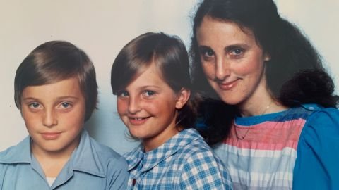Marion Barter with her children Sally and Owen.