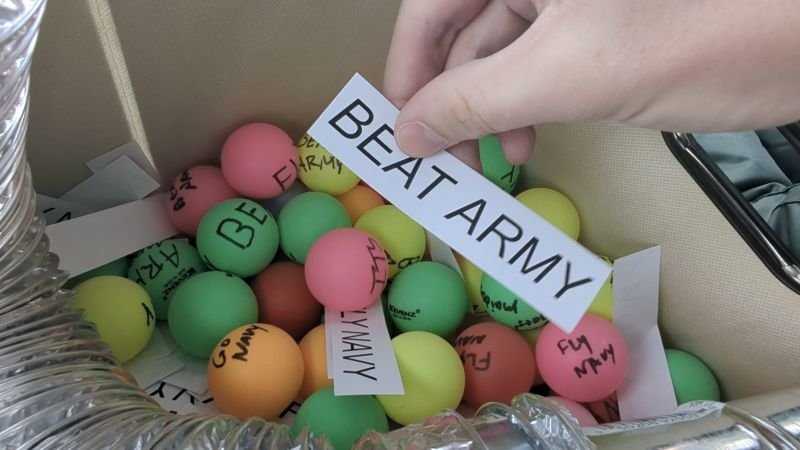Navy carries out secret mission to drop ping pong balls on Army rivals ahead of annual football game