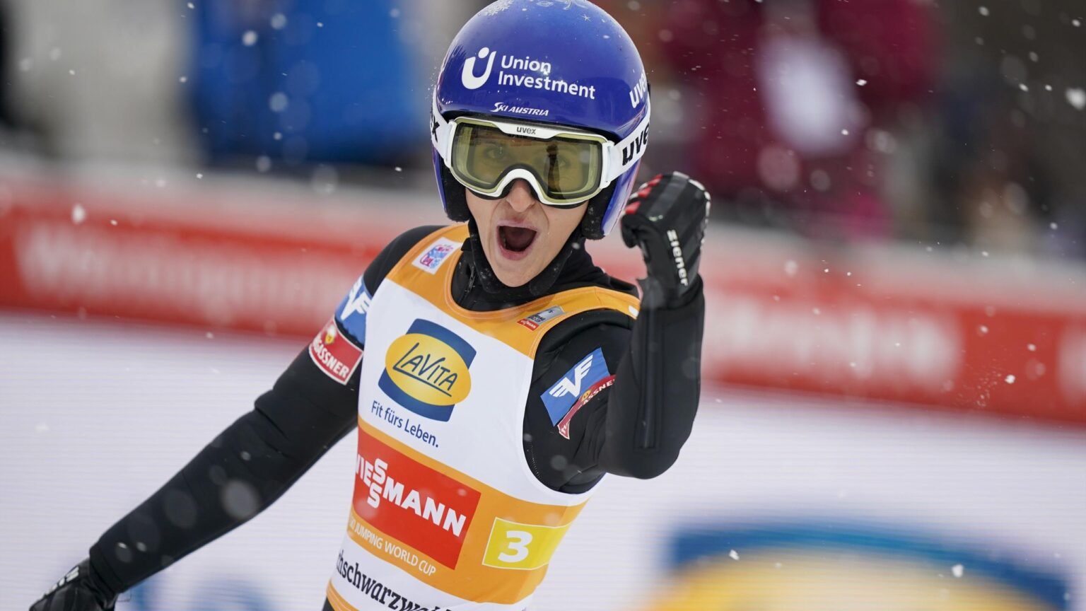 Eva Pinkelnig, Marita Kramer, Michael Hayboeck and Stefan Kraft seal mixed team World Cup win in Titisee Neustadt