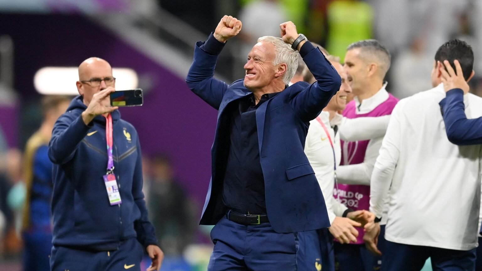 ‘We got a bit lucky’ – Olivier Giroud and Didier Deschamps say France showed guts in England win at World Cup