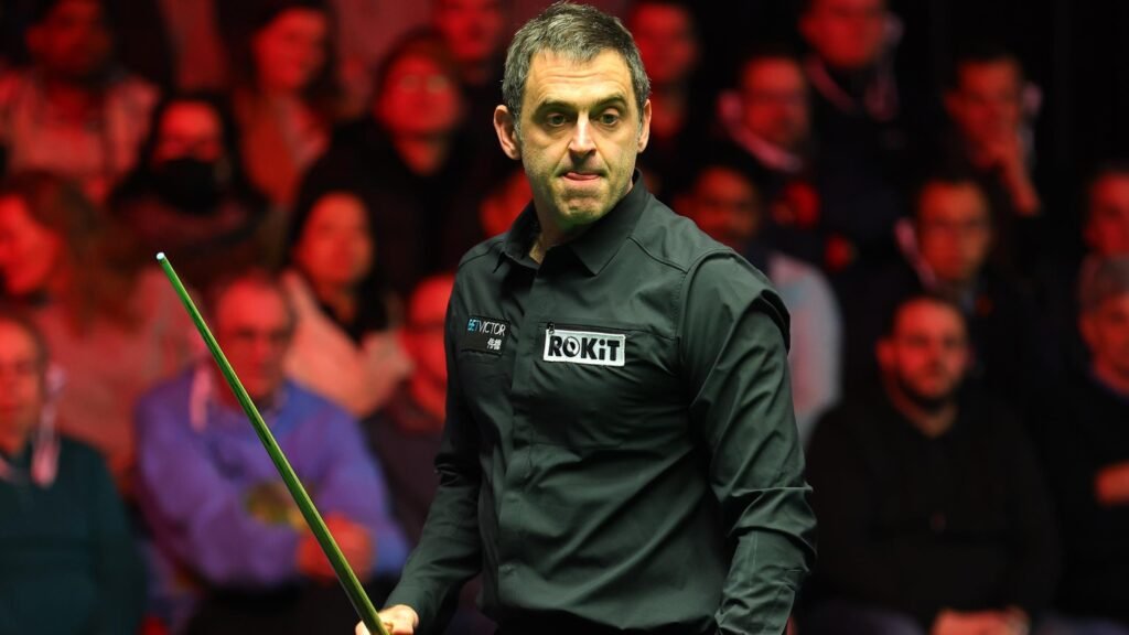 Ronnie O’Sullivan falls over the line to beat Ben Mertens in English Open first round despite being below-par