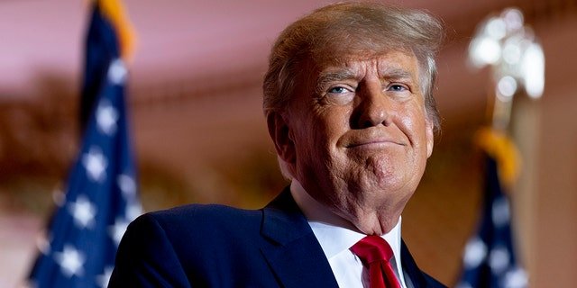Former President Trump announced he is running for president for the third time at Mar-a-Lago in Palm Beach, Florida, Nov. 15, 2022.