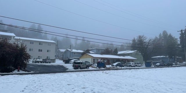 A view of Taylor Avenue, which intersects with the King Road street two doors down from the scene of a quadruple homicide just steps off the University of Idaho campus.