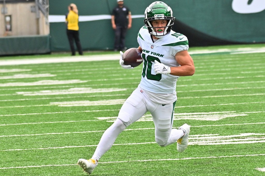Jets wide receiver Braxton Berrios in October 2021.