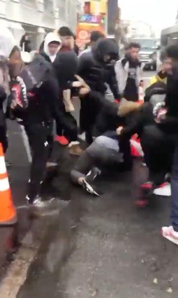 NYC teen student beaten during attempted stabbing.