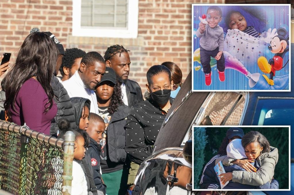 Heartbreaking funeral held for young Bronx brothers allegedly killed by their mom