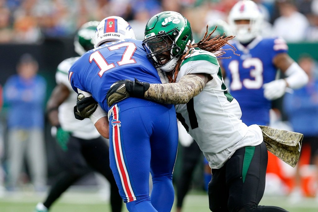 CJ Mosley and the Jets take on Josh Allen and the Bills again on Sunday.